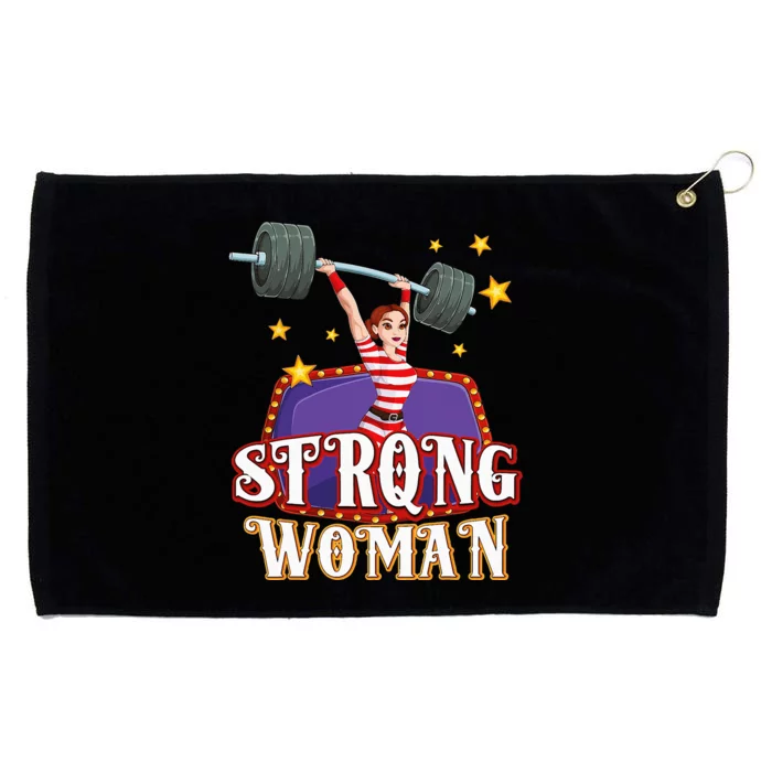 Strong Woman Costume Circus Staff Carnival Lovers Men Women Grommeted Golf Towel