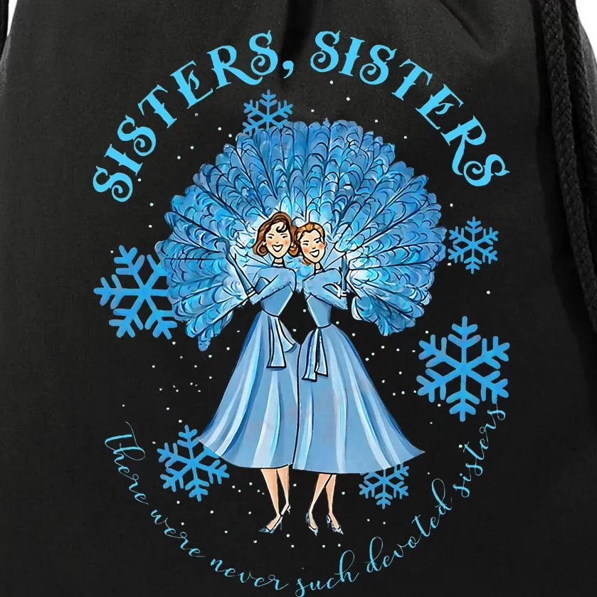 Sisters White Christmas Movie 1954 Snow Xmas Holiday Pajamas Drawstring Bag