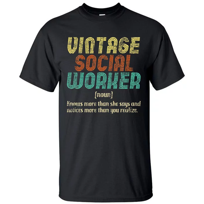 Social Worker Community Public Servant Caseworker Tall T-Shirt