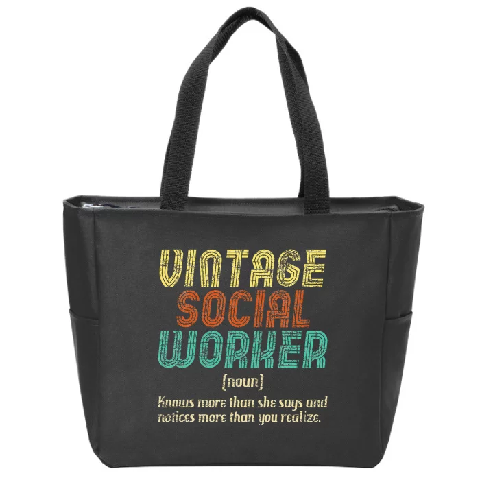 Social Worker Community Public Servant Caseworker Zip Tote Bag