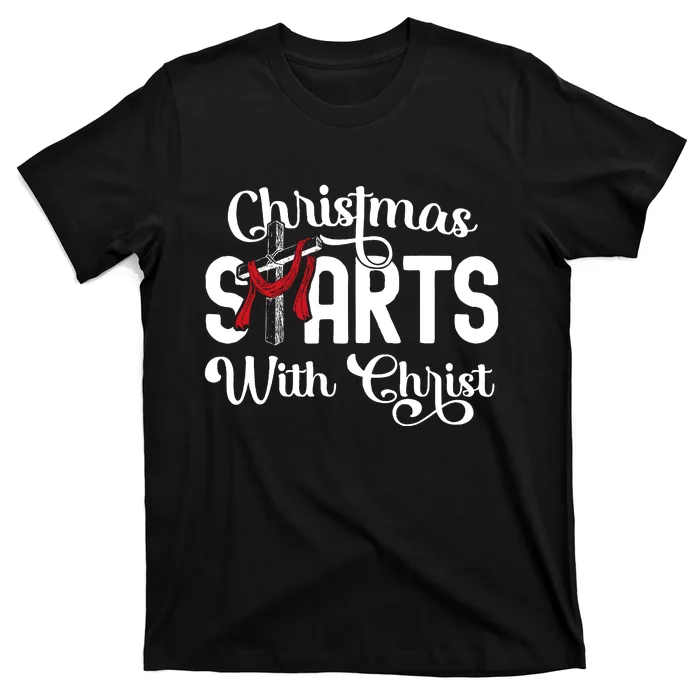 Starts With Christ Jesus Christian Christmas T-Shirt