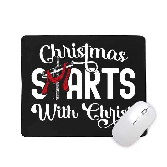 Starts With Christ Jesus Christian Christmas Mousepad