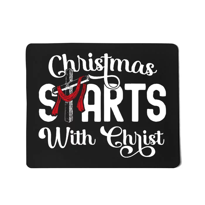 Starts With Christ Jesus Christian Christmas Mousepad