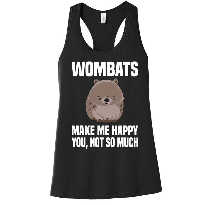 Sarcastic Wombat Cute Wombat Lover Funny Wombats Women's Racerback Tank