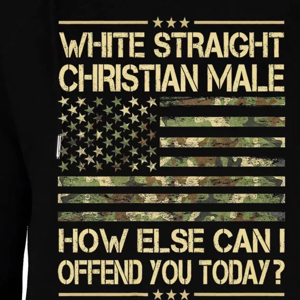 Straight White Christian Male Funny Conservative Political Womens Funnel Neck Pullover Hood