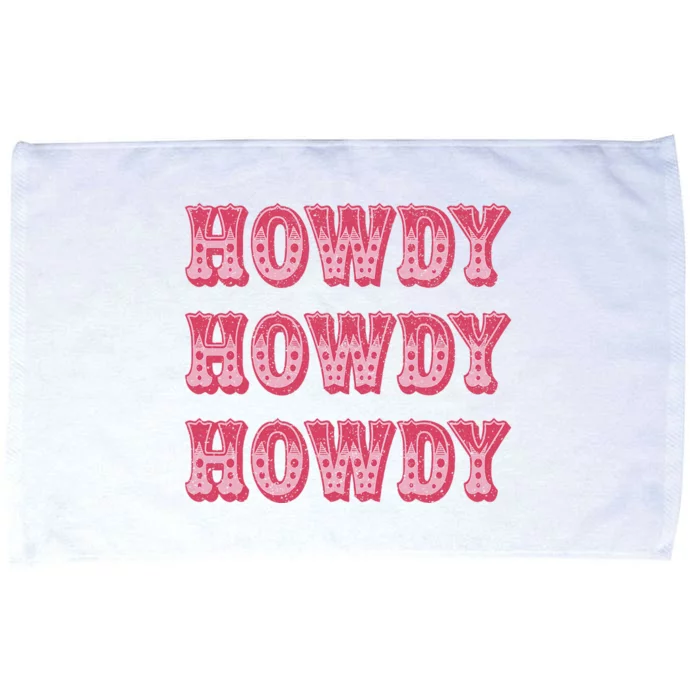 Southern Western Cowgirl Rodeo Pink Hat Microfiber Hand Towel