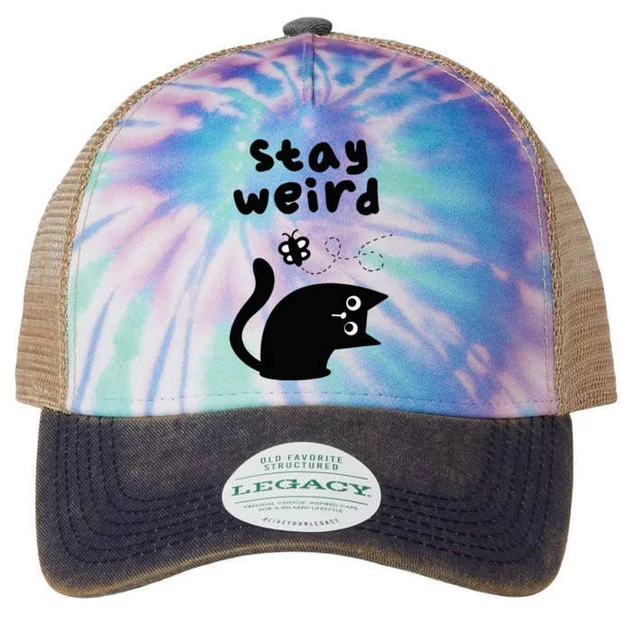 Stay Weird Cat Legacy Tie Dye Trucker Hat