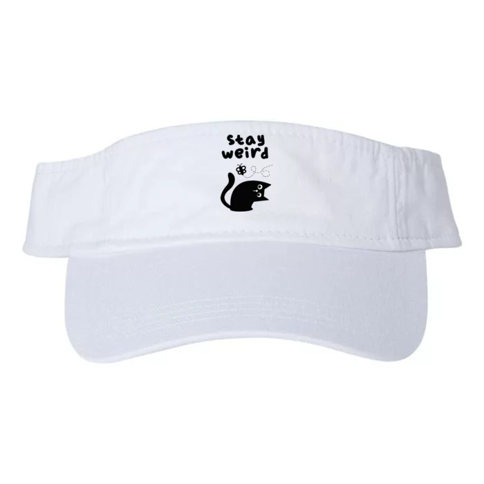 Stay Weird Cat Valucap Bio-Washed Visor