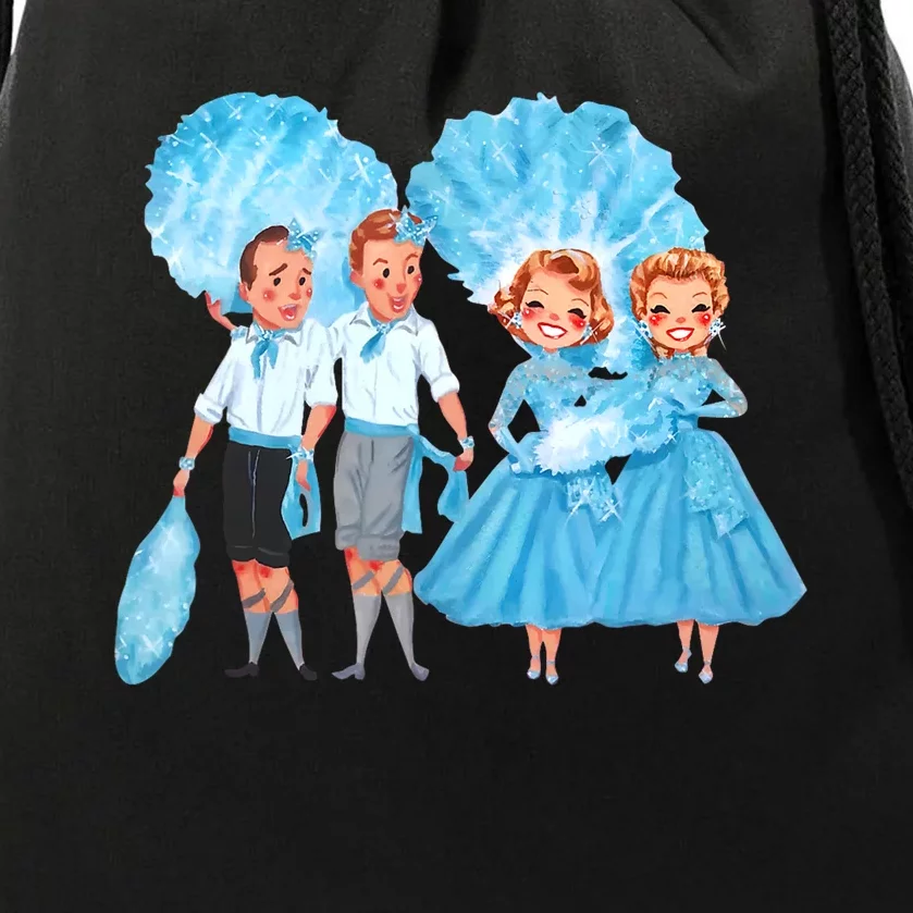 Sisters White Christmas Movie 1954 Xmas Snow Holiday Pajamas Drawstring Bag