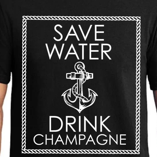 Save Water Champagne Funny Gift Pajama Set