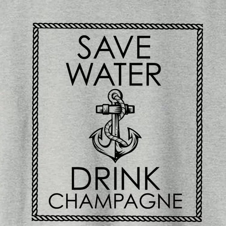 Save Water Champagne Funny Gift Women's Crop Top Tee