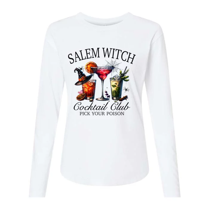 Salem Witch Cocktail Club Pick Womens Cotton Relaxed Long Sleeve T-Shirt