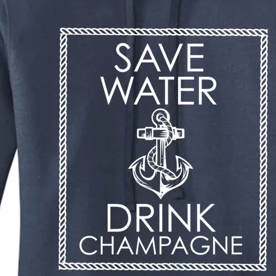 Save Water Champagne Funny Gift Women's Pullover Hoodie