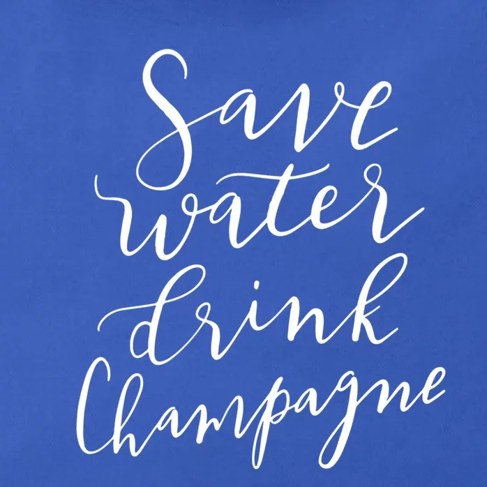 Save Water Champagne Hand Lettered Design Great Gift Zip Tote Bag