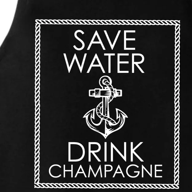 Save Water Champagne Funny Gift Meaningful Gift Ladies Tri-Blend Wicking Tank