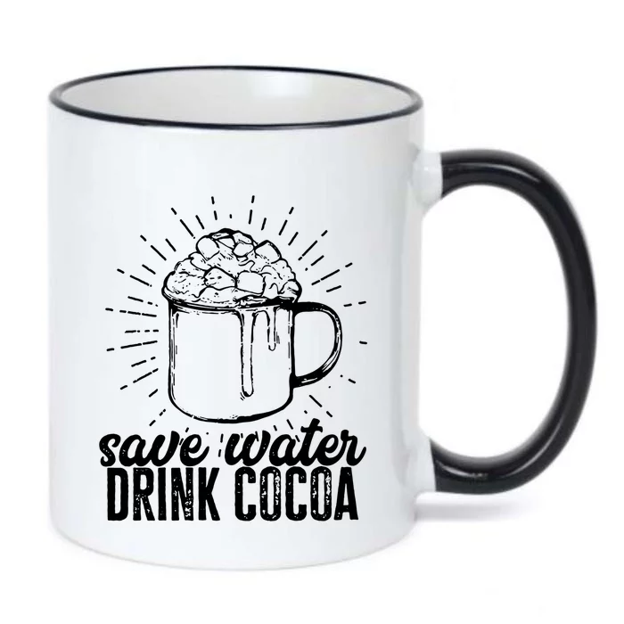 Save Water Cocoa Meaningful Gift Black Color Changing Mug