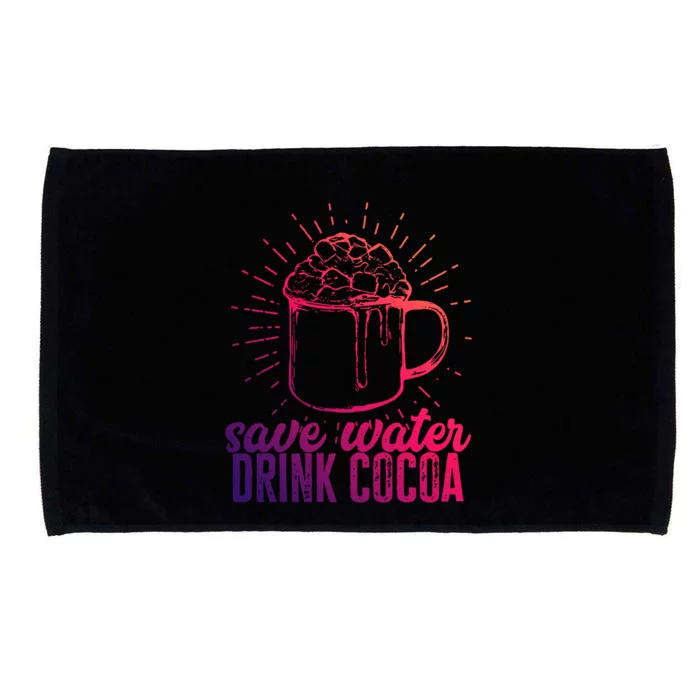 Save Water Cocoa Gift Microfiber Hand Towel