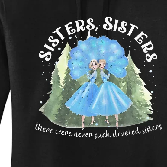 Sisters White Christmas Movie 1954 Xmas Snow Holiday Pajamas Women's Pullover Hoodie