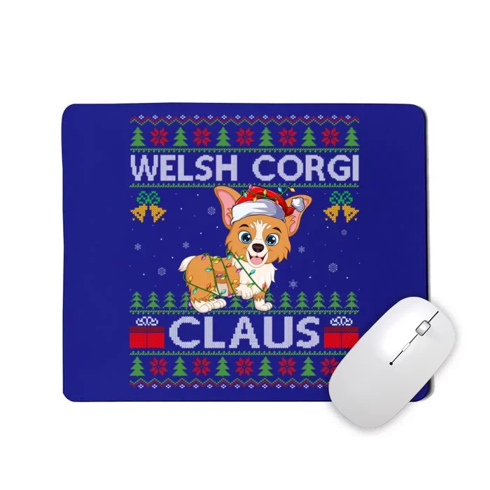 Santa Welsh Corgi Dog Xmas Lights Ugly Welsh Corgi Christmas Gift Mousepad