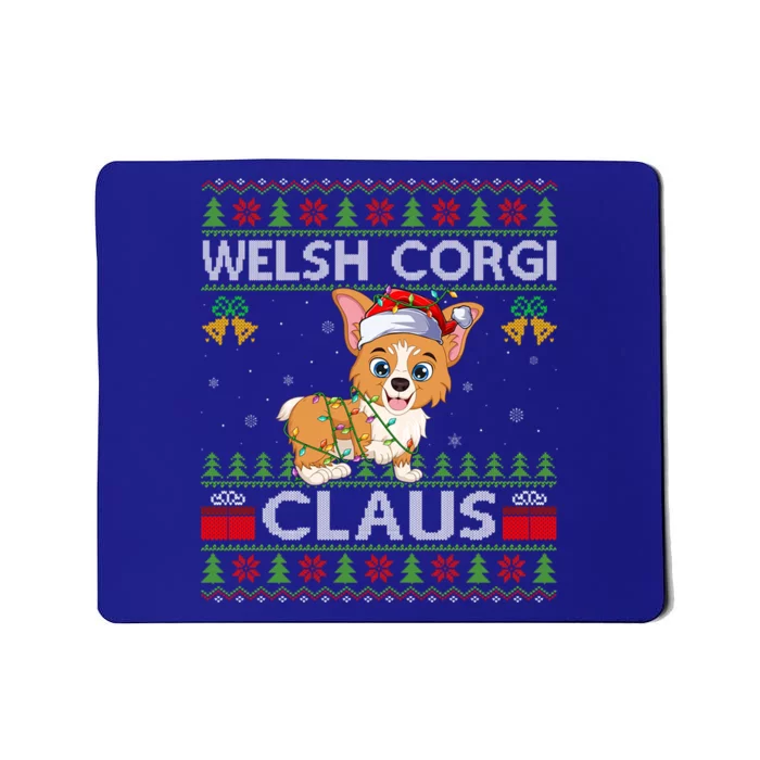 Santa Welsh Corgi Dog Xmas Lights Ugly Welsh Corgi Christmas Gift Mousepad