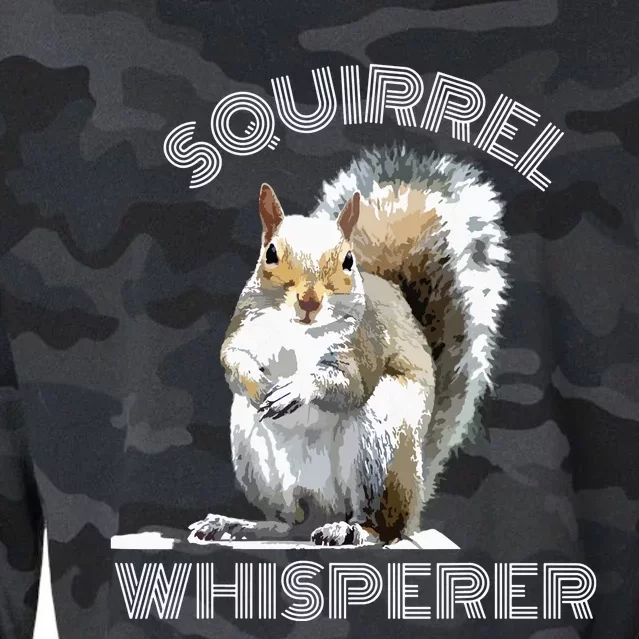 Squirrel Whisperer Cool Funny Sarcastic Squirrel Lover Cropped Pullover Crew