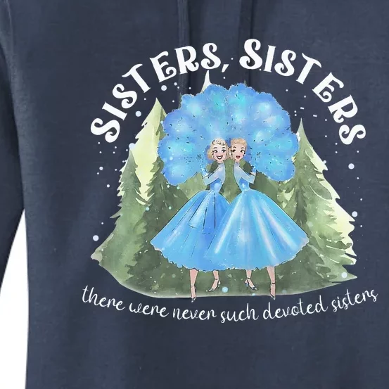 Sisters White Christmas Movie 1954 Xmas Snow Holiday Pajamas Women's Pullover Hoodie