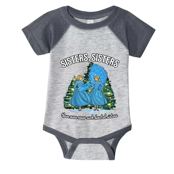 Sisters White Christmas Movie 1954 Xmas Snow Holiday Pajamas Infant Baby Jersey Bodysuit