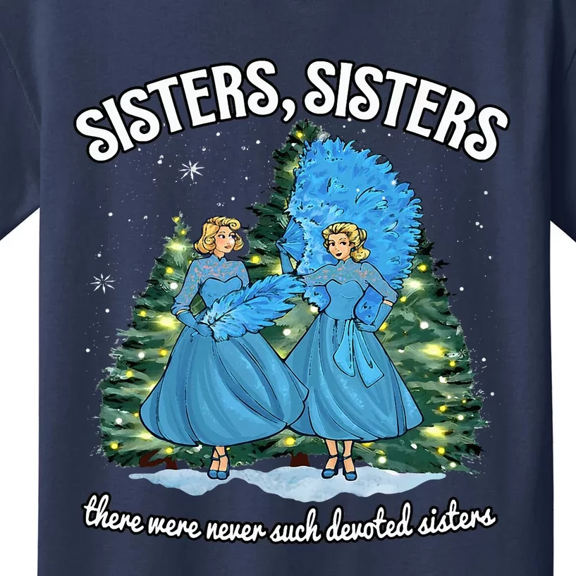 Sisters White Christmas Movie 1954 Xmas Snow Holiday Pajamas Kids T-Shirt