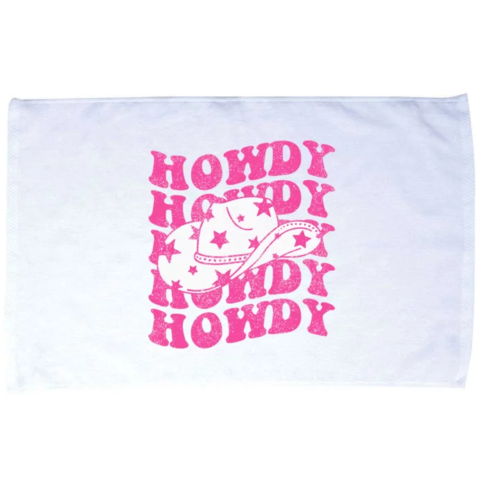 Southern Western Cowgirl Rodeo Pink Hat Microfiber Hand Towel