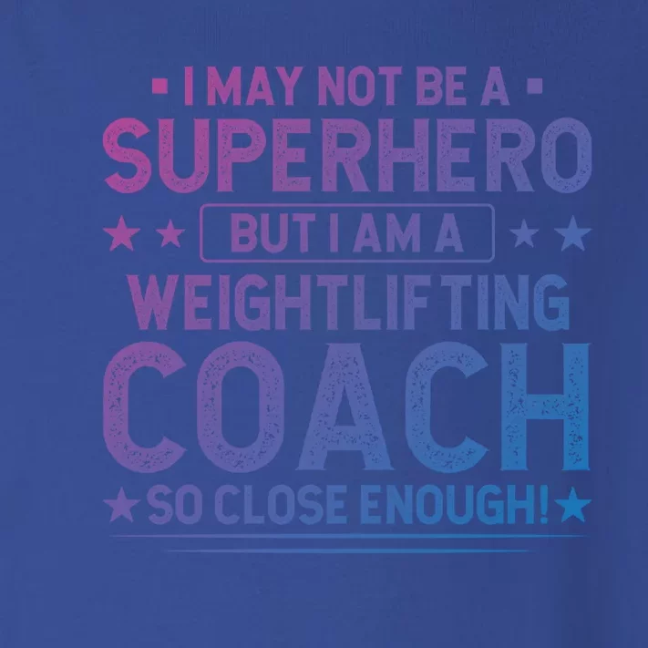 Superhero Weightlifting Coach Funny Weightlifting Coach Gift Toddler Long Sleeve Shirt