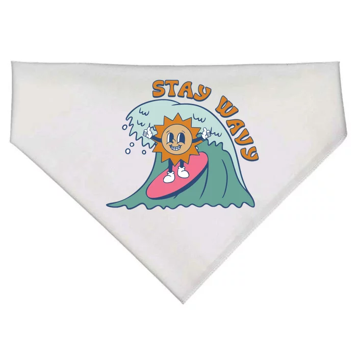 Stay Wavy Cool Summer Waves USA-Made Doggie Bandana