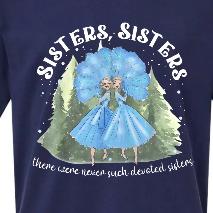 Sisters White Christmas Movie 1954 Xmas Snow Holiday Pajamas Sueded Cloud Jersey T-Shirt