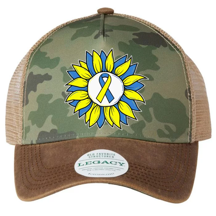 Sunflower World Down Syndrome Awareness Day T21 Legacy Tie Dye Trucker Hat