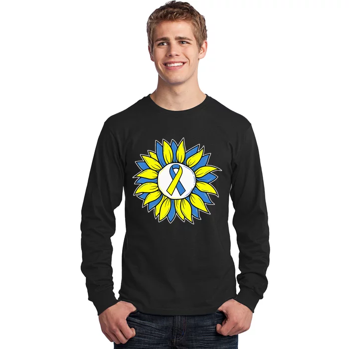 Sunflower World Down Syndrome Awareness Day T21 Long Sleeve Shirt