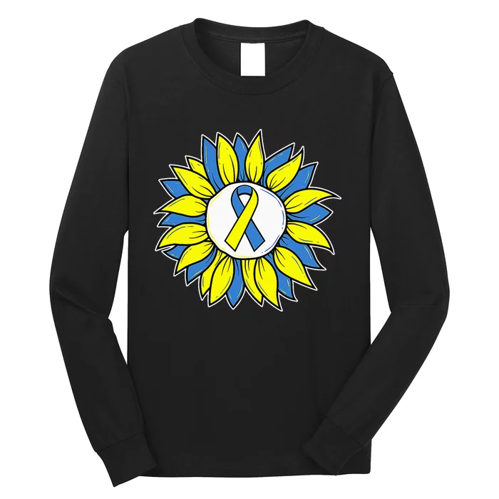 Sunflower World Down Syndrome Awareness Day T21 Long Sleeve Shirt