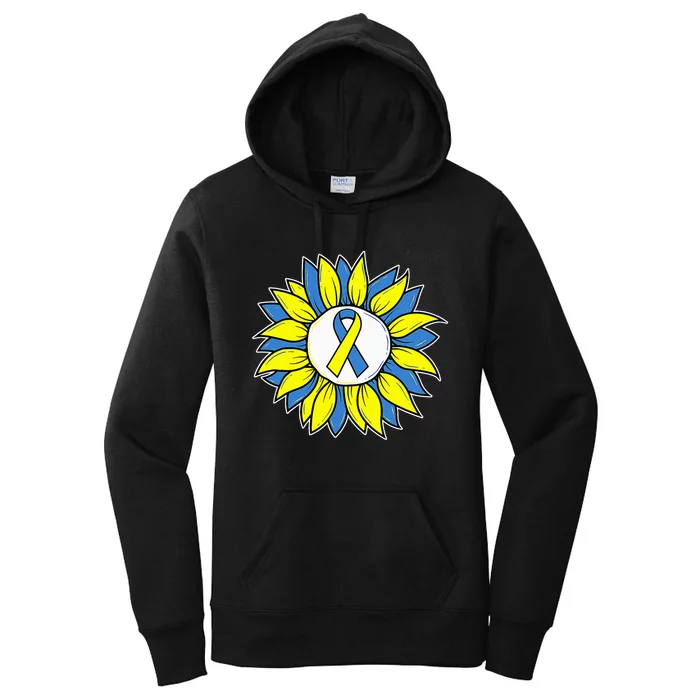 Sunflower World Down Syndrome Awareness Day T21 Women's Pullover Hoodie