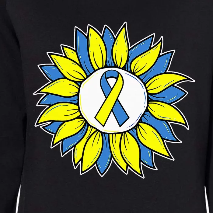 Sunflower World Down Syndrome Awareness Day T21 Womens California Wash Sweatshirt