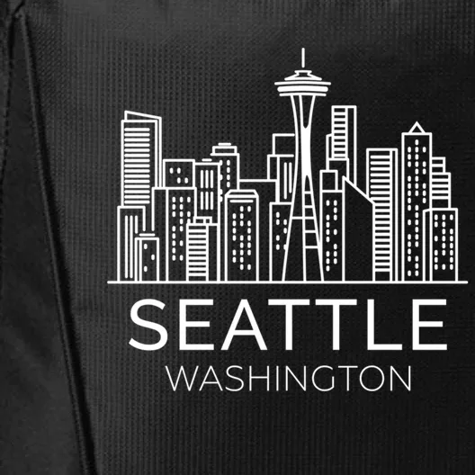 Seattle Washington Downtown Skyline Hoodie Souvenir Hoodie City Backpack