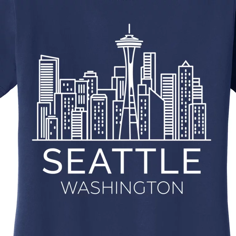 Seattle Washington Downtown Skyline Hoodie Souvenir Hoodie Women's T-Shirt