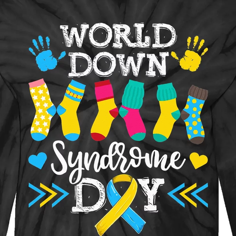 Socks World Down Syndrome Awareness Day Tie-Dye Long Sleeve Shirt