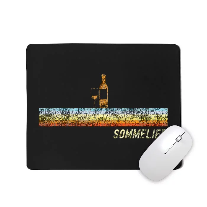 Sommelier Wine Drinking Tasting Retro Sommelier Mousepad