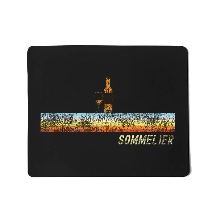 Sommelier Wine Drinking Tasting Retro Sommelier Mousepad