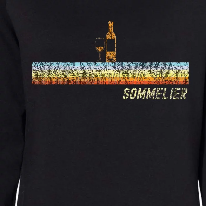 Sommelier Wine Drinking Tasting Retro Sommelier Womens California Wash Sweatshirt