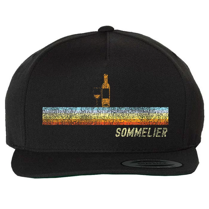 Sommelier Wine Drinking Tasting Retro Sommelier Wool Snapback Cap