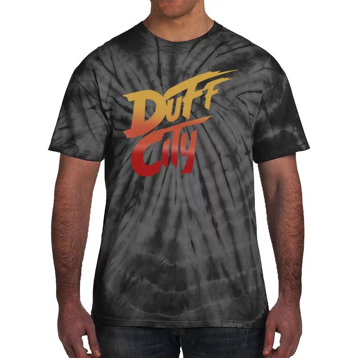 Smug Wearing Duff City Tie-Dye T-Shirt