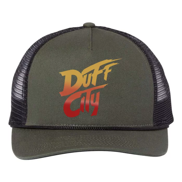 Smug Wearing Duff City Retro Rope Trucker Hat Cap