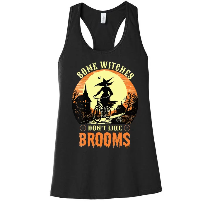 Some Witches Don't Like Brooms Witch Cycling Ride A Bicycle Women's Racerback Tank