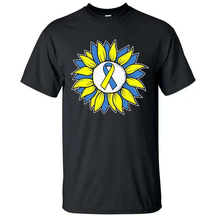 Sunflower World Down Syndrome Awareness Day T21 Tall T-Shirt