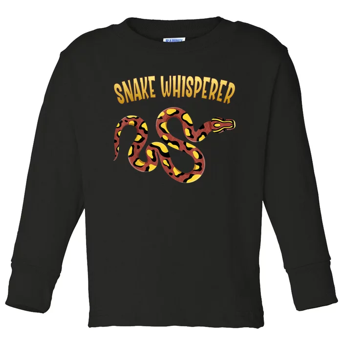 Snake Whisperer Design For Serpent & Reptile Lover Toddler Long Sleeve Shirt