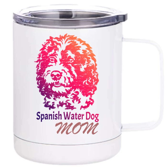 Spanish Water Dog Mom Loves Gift Front & Back 12oz Stainless Steel Tumbler Cup